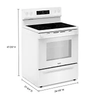 Whirlpool 3030 Series White Electric Range