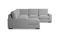 Edgewater Suave Gray Medium Left Chaise Sectional