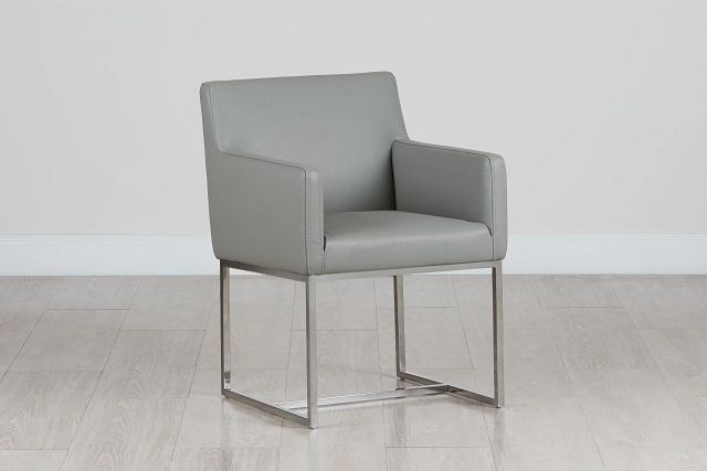 Miami Gray Micro Upholstered Arm Chair