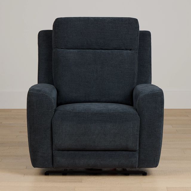 Dean Dark Blue Fabric Recliner