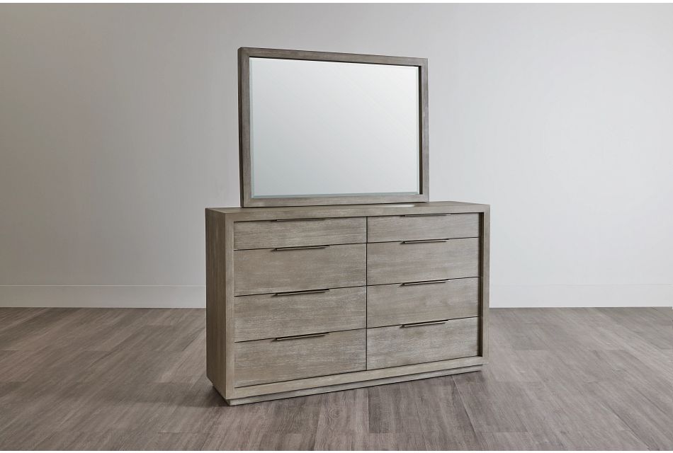Madden Light Tone Dresser & Mirror, (0)