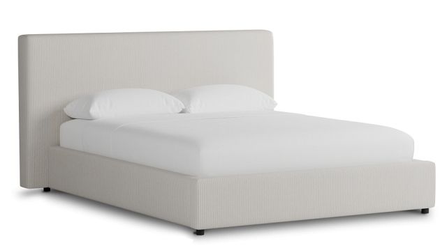 Grayton Lucy Light Beige 44" Upholstered Platform Bed