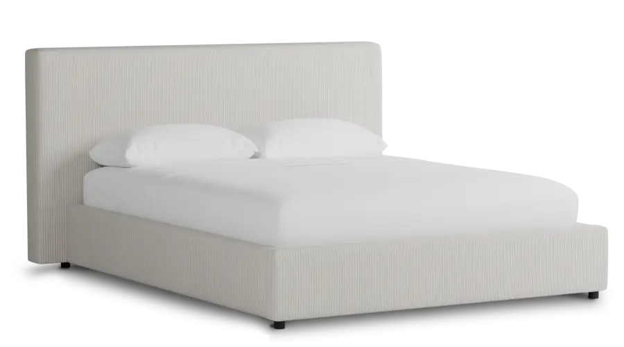 Grayton Lucy Light Beige 44" Upholstered Platform Bed Grayton Lucy Light Beige 44" Upholstered Platform Bed