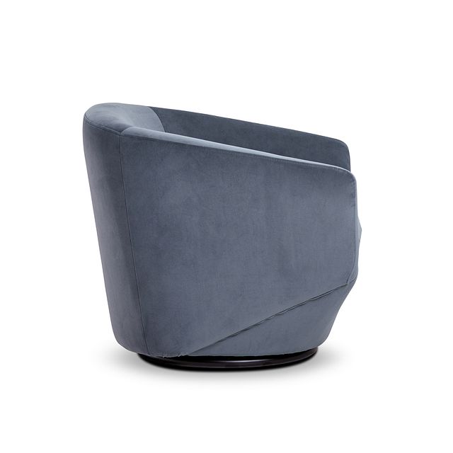 Darian Light Gray Velvet Swivel Accent Chair (2)
