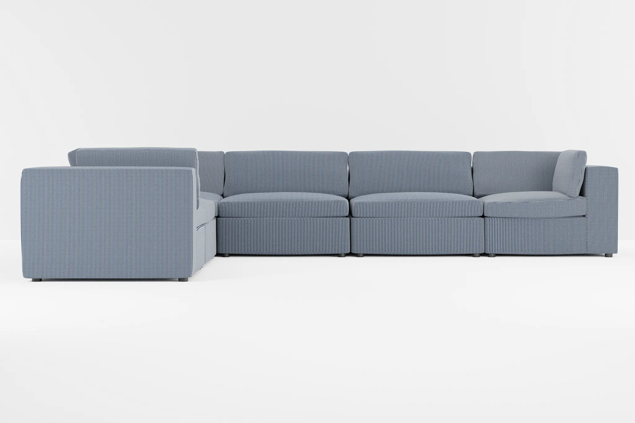 Destin Lucy Navy Fabric 6-piece Modular Sectional
