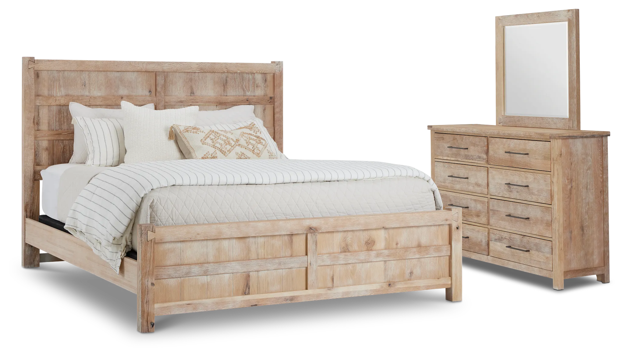 Salt Lake Light Tone Panel Bedroom