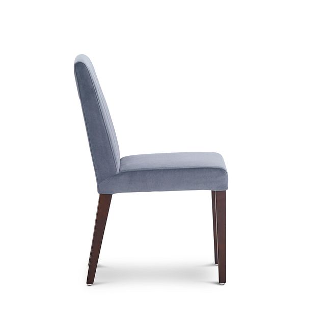 Fraser Light Gray Velvet Upholstered Side Chair