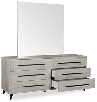 Pomona Gray Dresser & Mirror