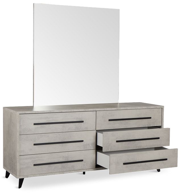 Pomona Gray Dresser & Mirror