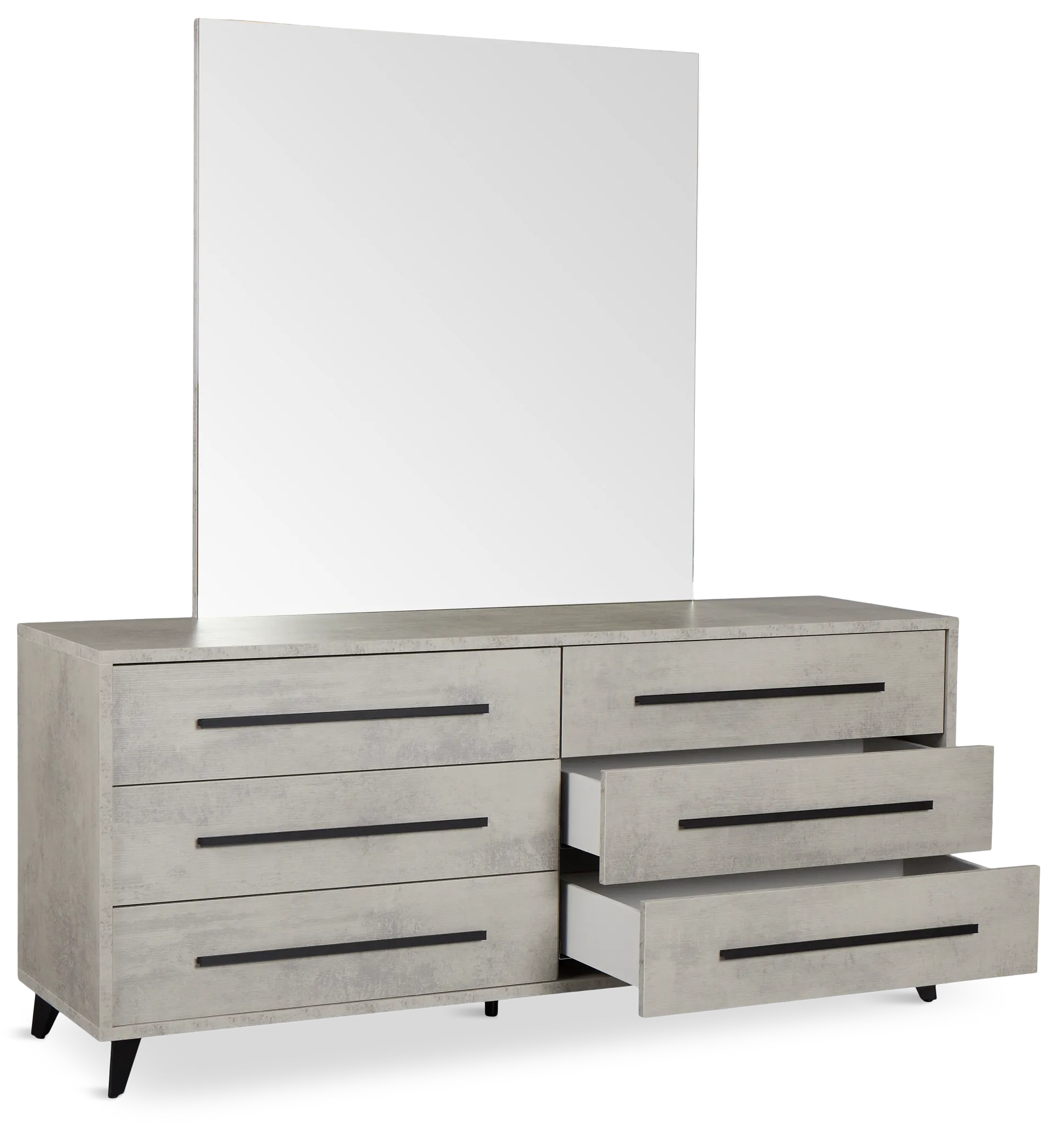 Pomona Gray Dresser & Mirror