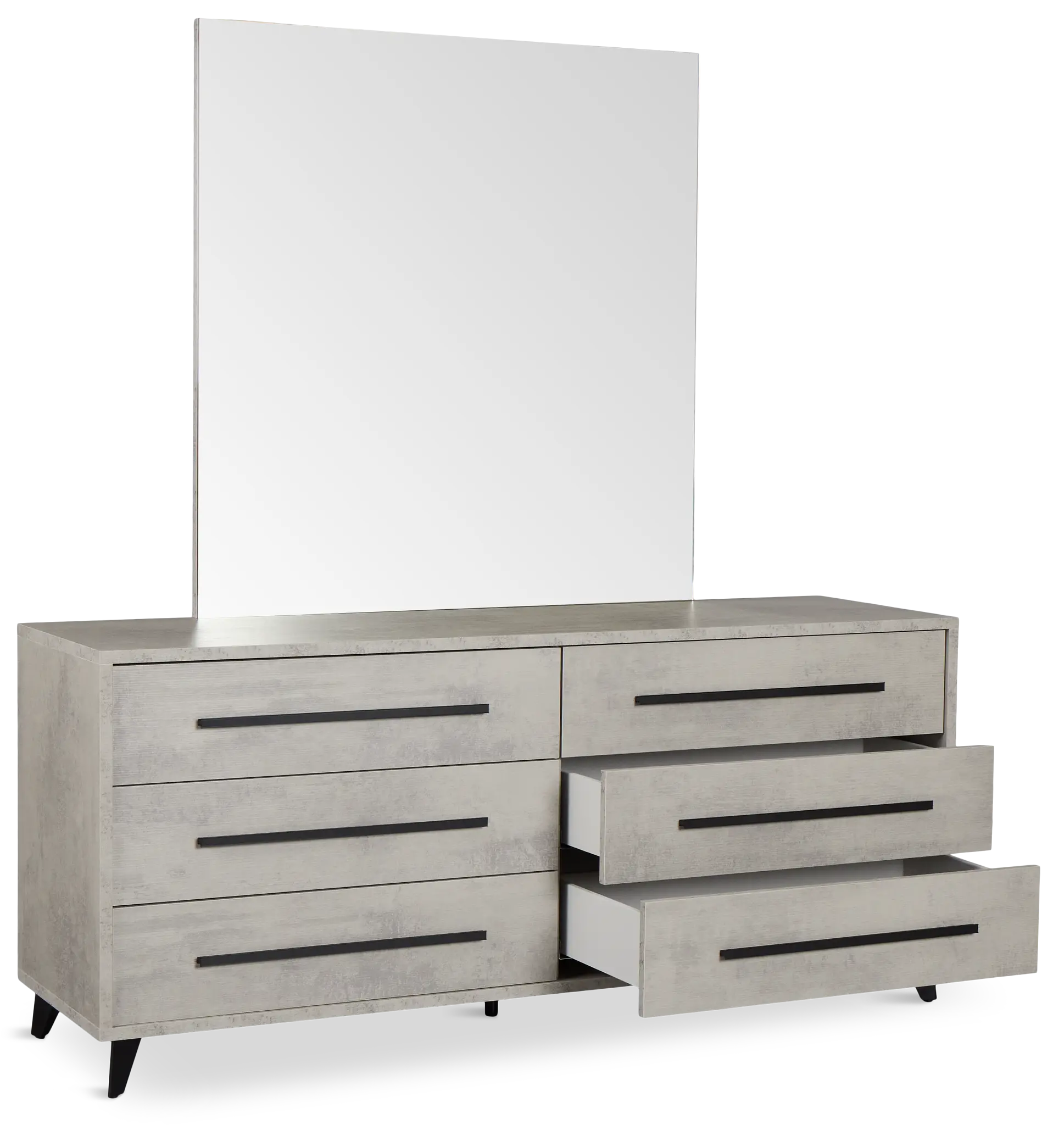 Pomona Gray Dresser & Mirror Pomona Gray Dresser & Mirror