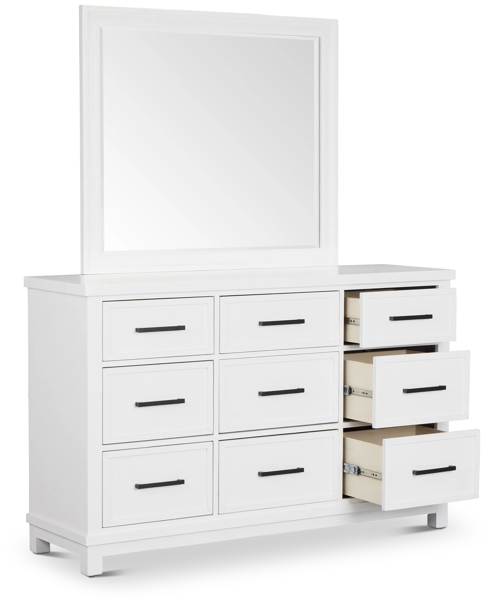 Anton White Dresser & Mirror