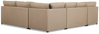 Tate Brown Fabric Medium Left Chaise Sectional