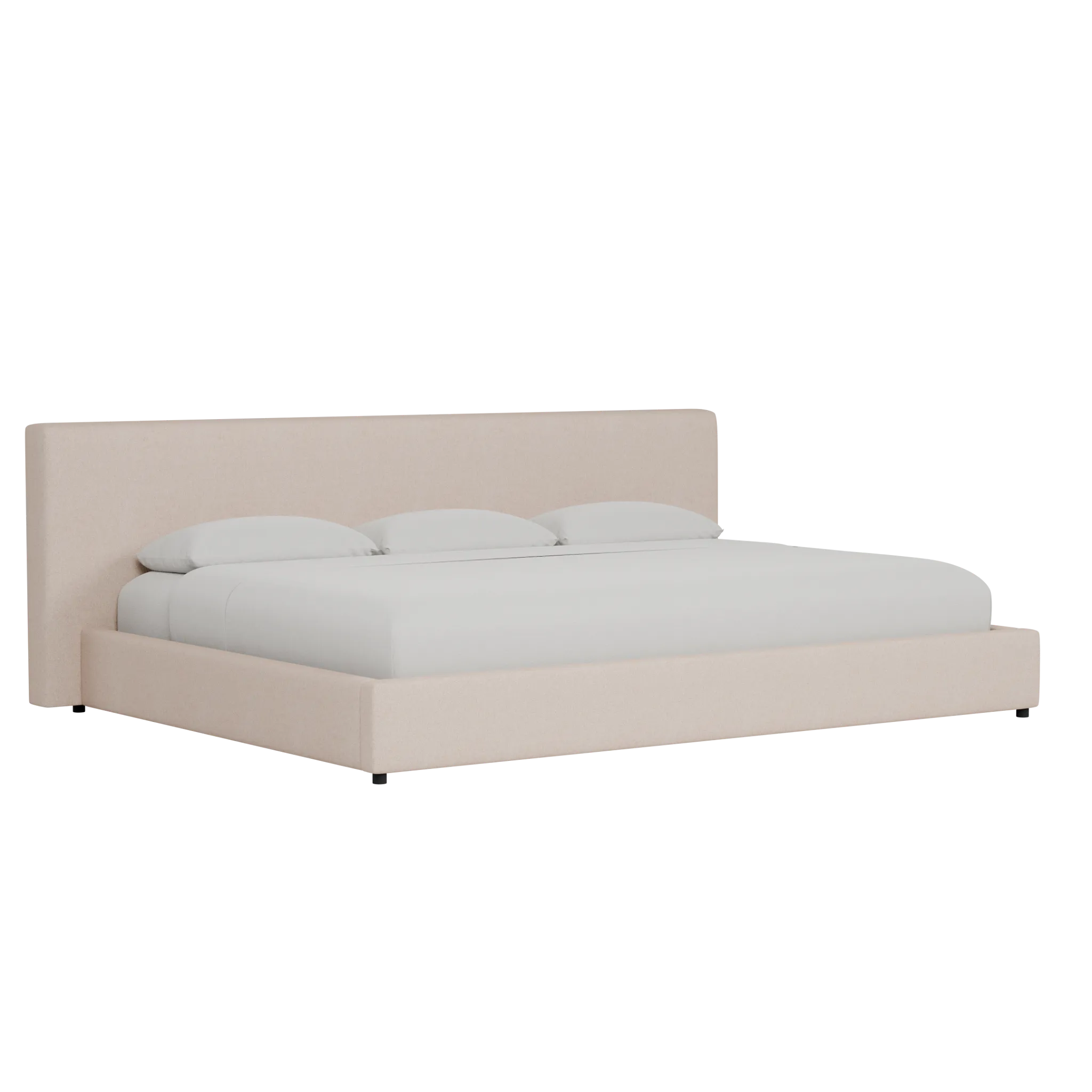 Grayton Elite Light Taupe 44" Upholstered Platform Bed