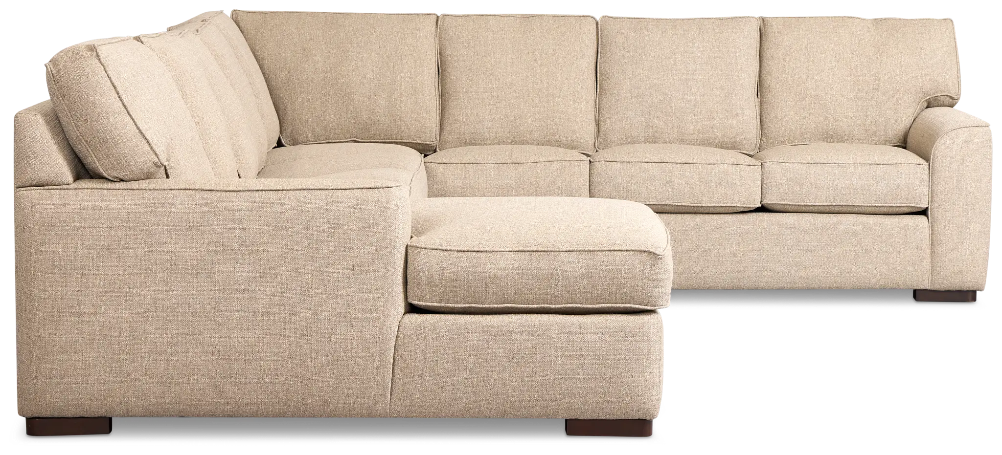Sinclair Brown Fabric Left Chaise Memory Foam Sleeper Sectional Sinclair Brown Fabric Left Chaise Memory Foam Sleeper Sectional