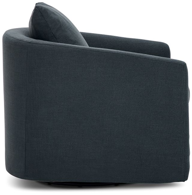 Willow Navy Fabric Swivel Chair