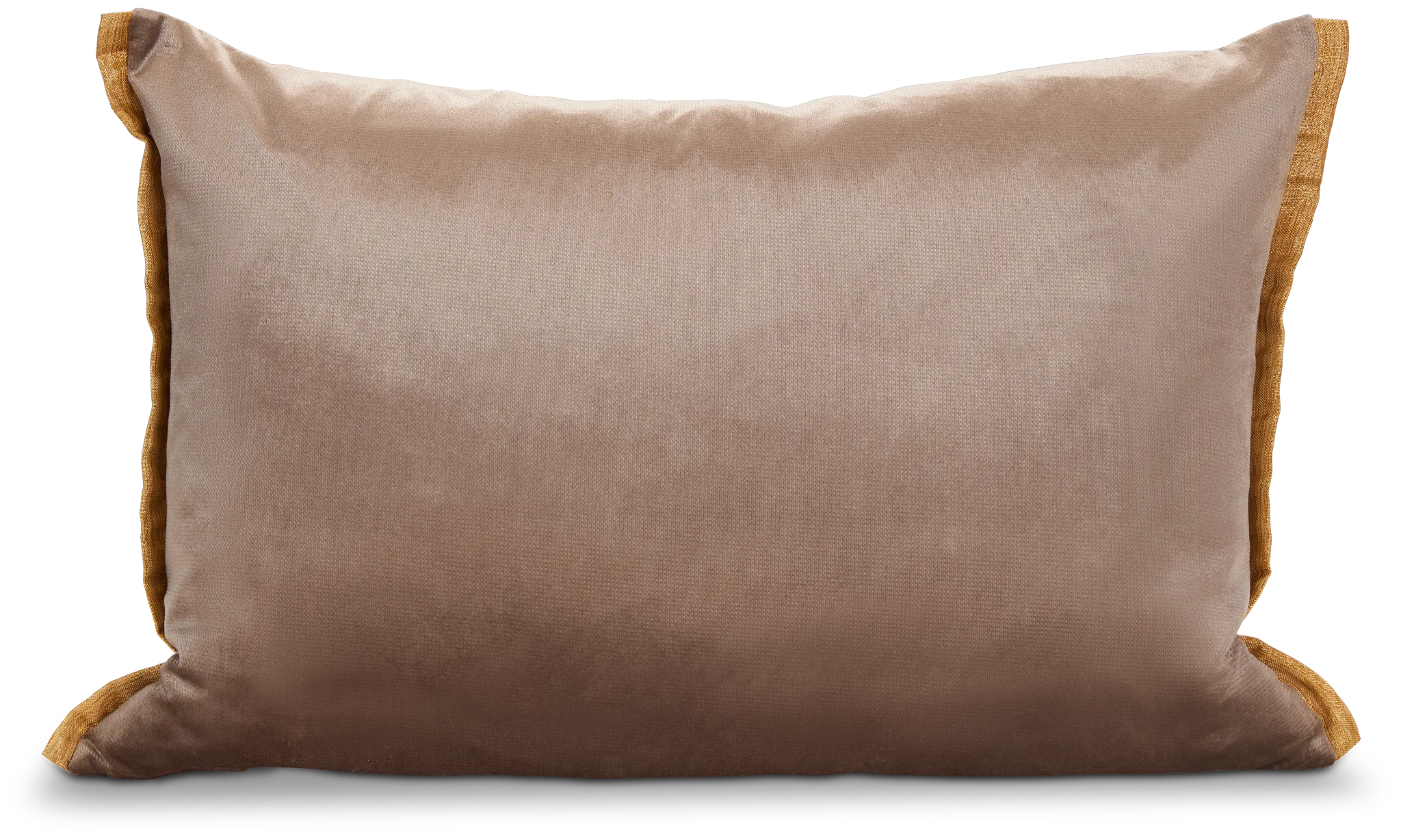Lacey Beige Velvet Lumbar Accent Pillow