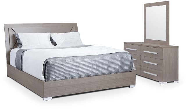 Lucca Gray Platform Bedroom