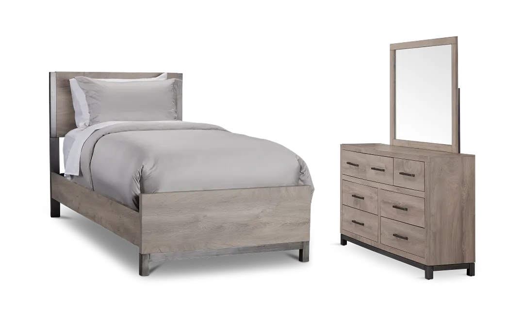 Evanston Gray Panel Bedroom