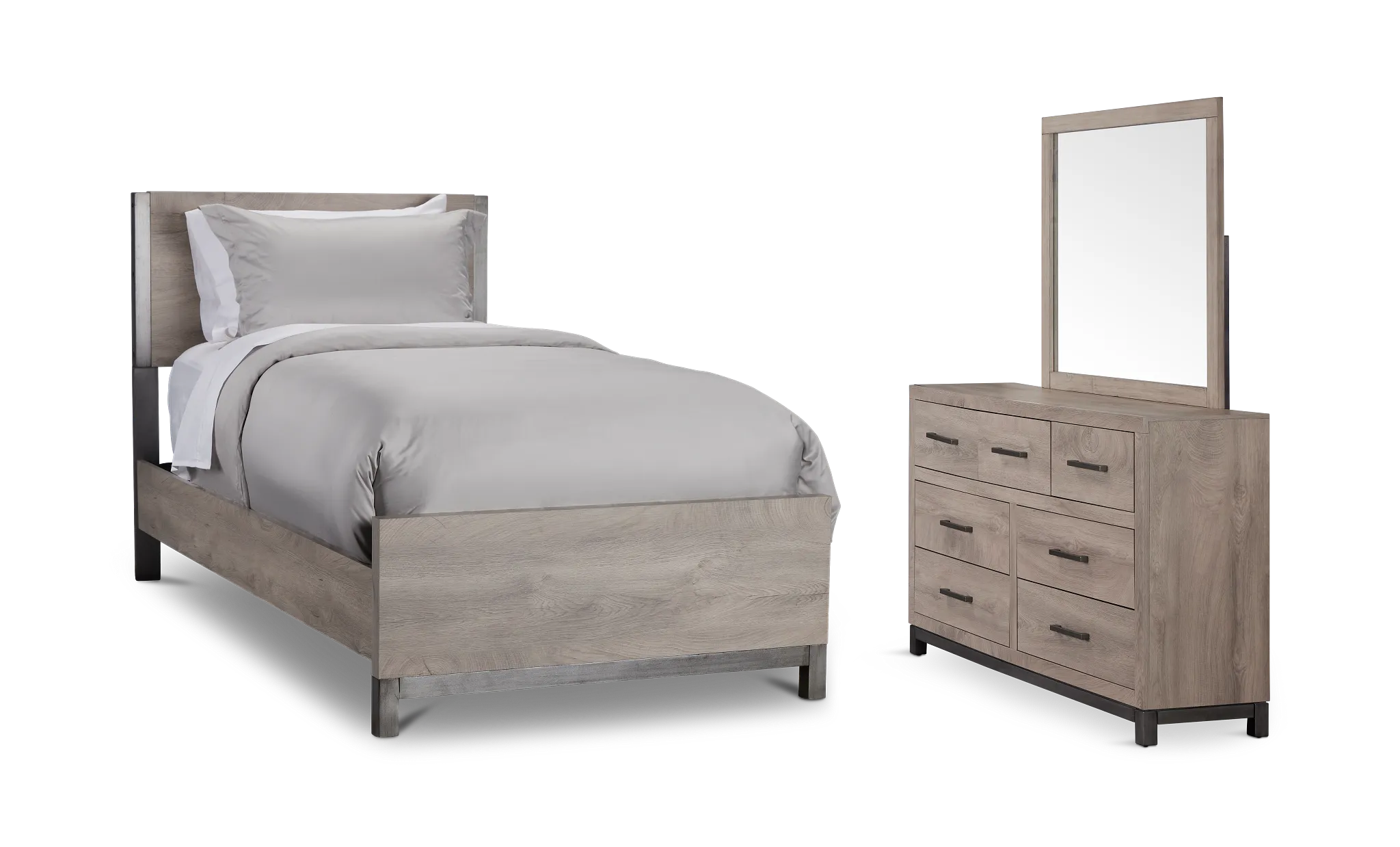 Evanston Gray Panel Bedroom