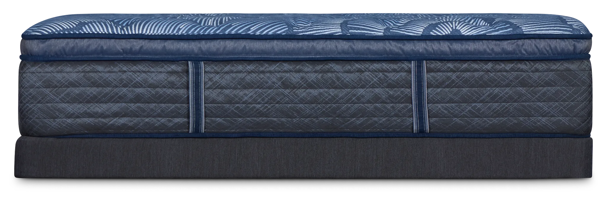 Serta Perfect Sleeper Cobalt Calm Plush Low-profile Mattress Set