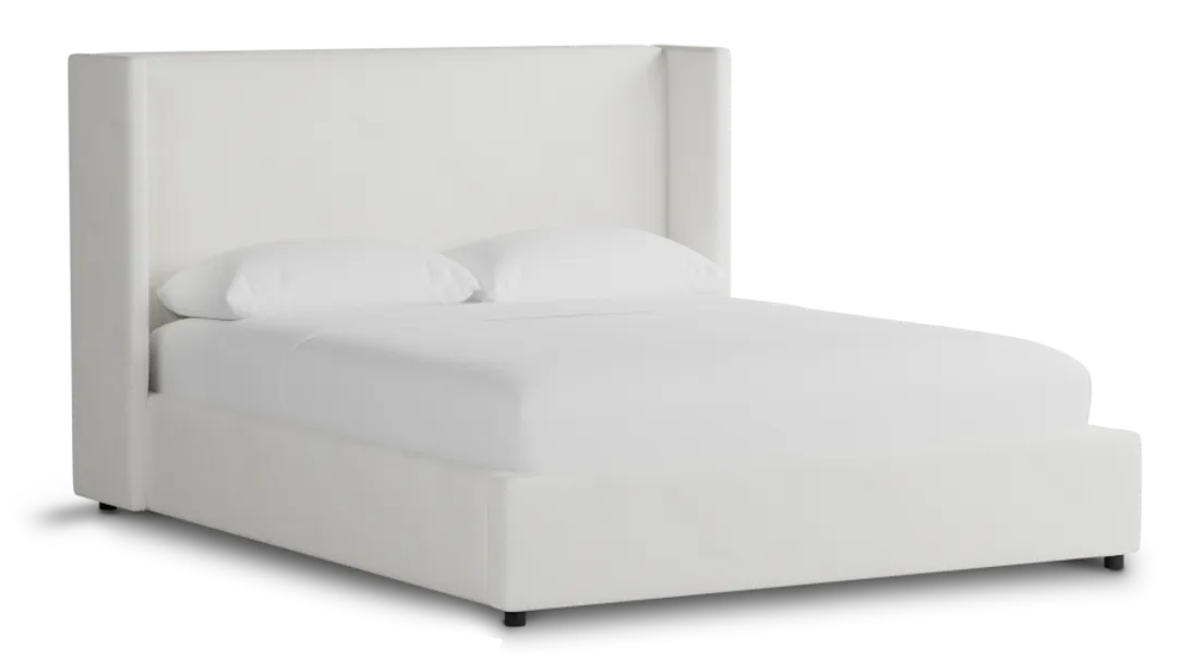 Captiva Sutton White 48" Upholstered Shelter Bed