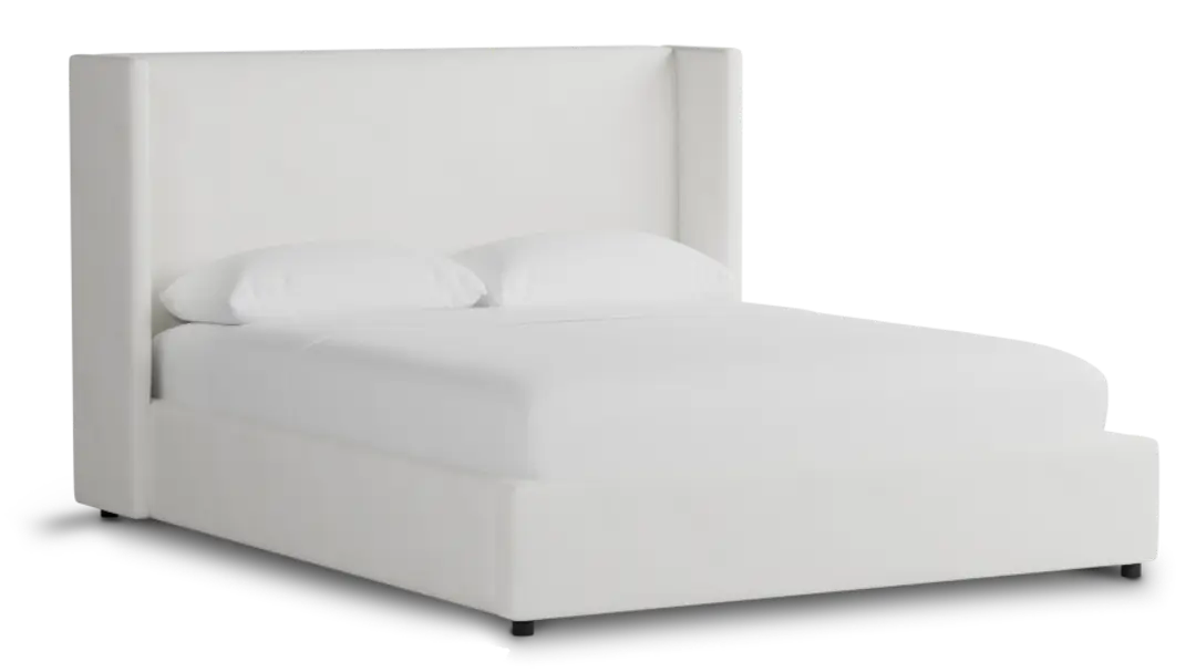 Captiva Sutton White 48" Upholstered Shelter Bed Captiva Sutton White 48" Upholstered Shelter Bed