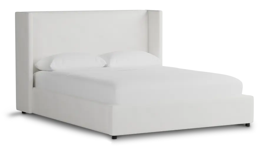 Captiva Sutton White 48" Upholstered Shelter Bed Captiva Sutton White 48" Upholstered Shelter Bed
