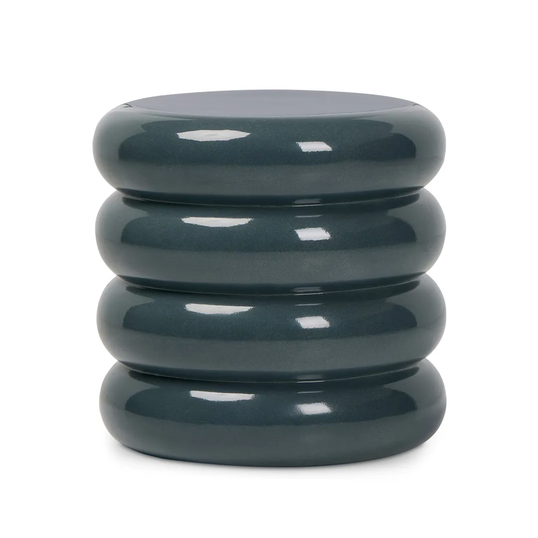 Four Hands West Dark Gray Concrete Round End Table