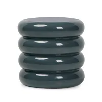 Four Hands West Dark Gray Concrete Round End Table