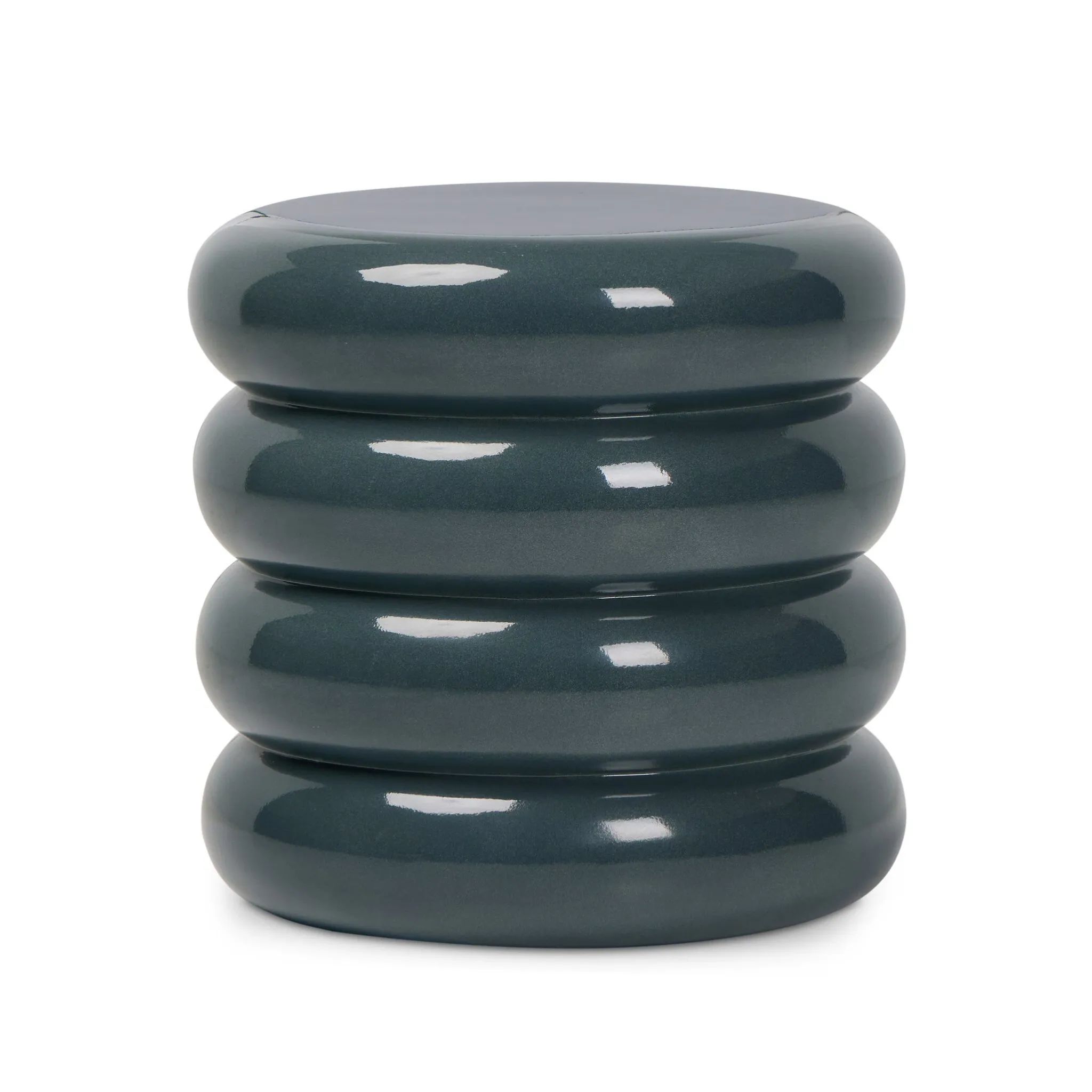 Four Hands West Dark Gray Concrete Round End Table
