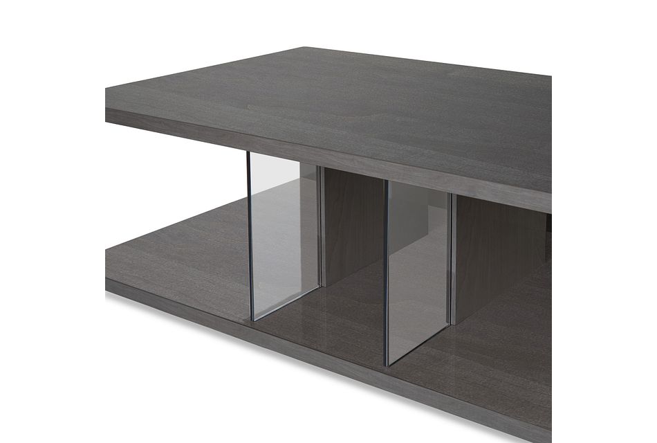Athena Dark Gray Rectangular Coffee Table Living Room Coffee