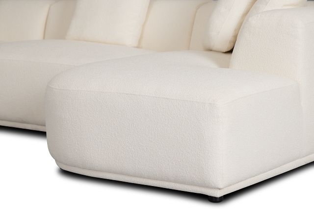 Catalina White Fabric Medium Right Chaise Sectional