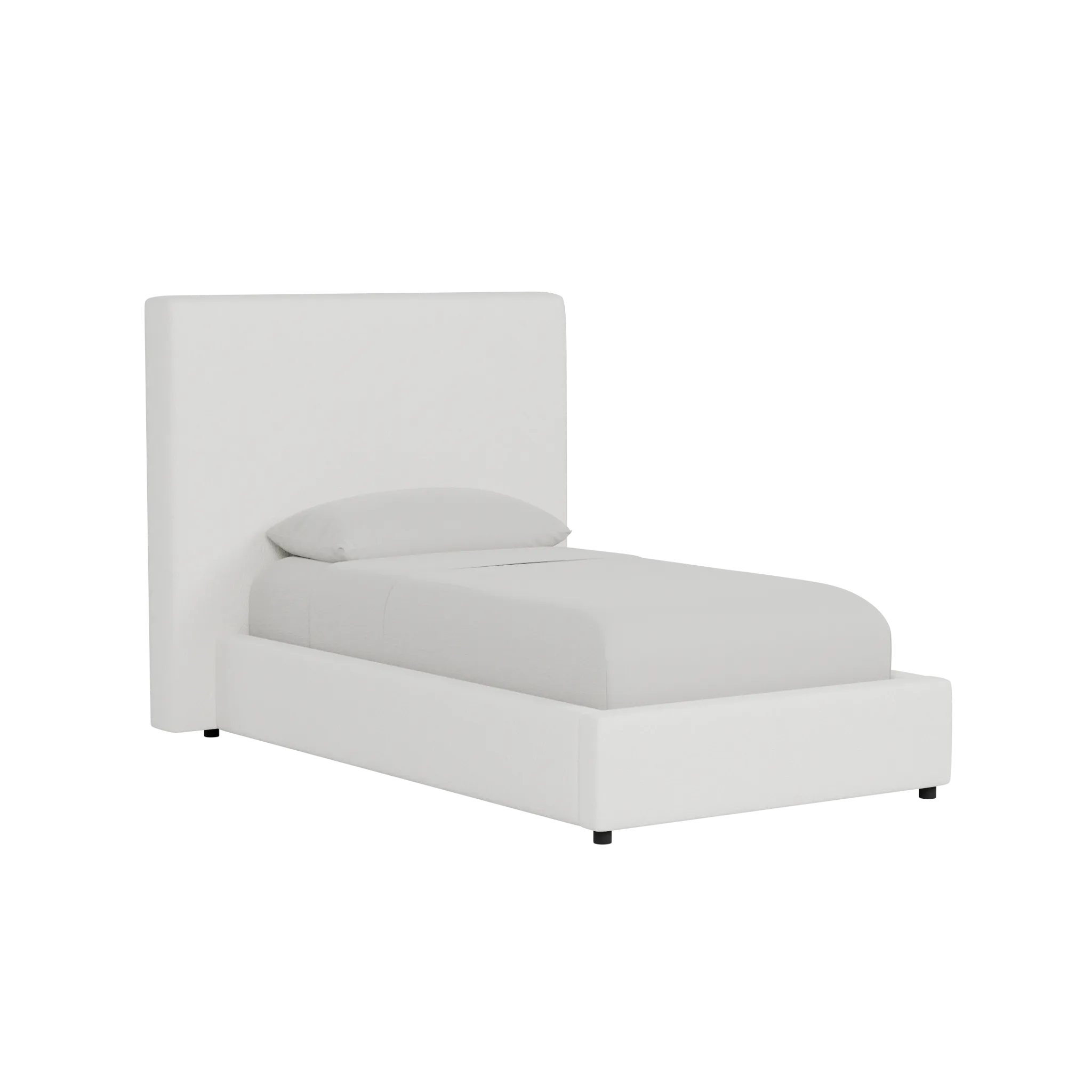 Grayton Sutton White 54" Upholstered Platform Bed