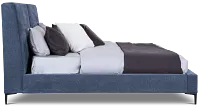 Emit Dark Blue Uph Panel Bed