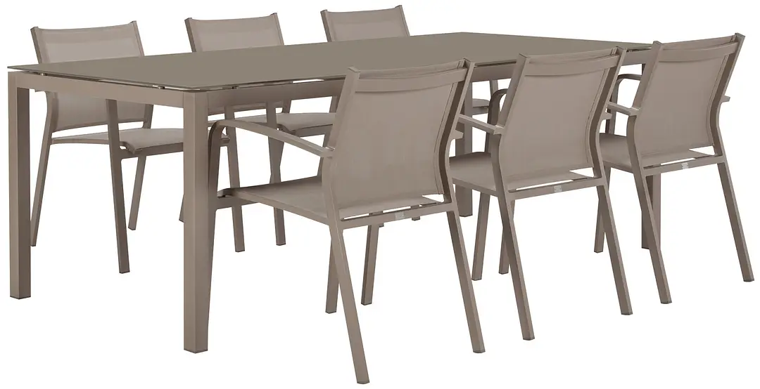 Lisbon Khaki 86" Rectangular Table & 4 Chairs Lisbon Khaki 86" Rectangular Table & 4 Chairs