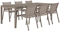 Lisbon Khaki 86" Rectangular Table & 4 Chairs