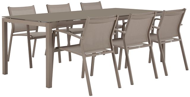 Lisbon Khaki 86" Rectangular Table & 4 Chairs