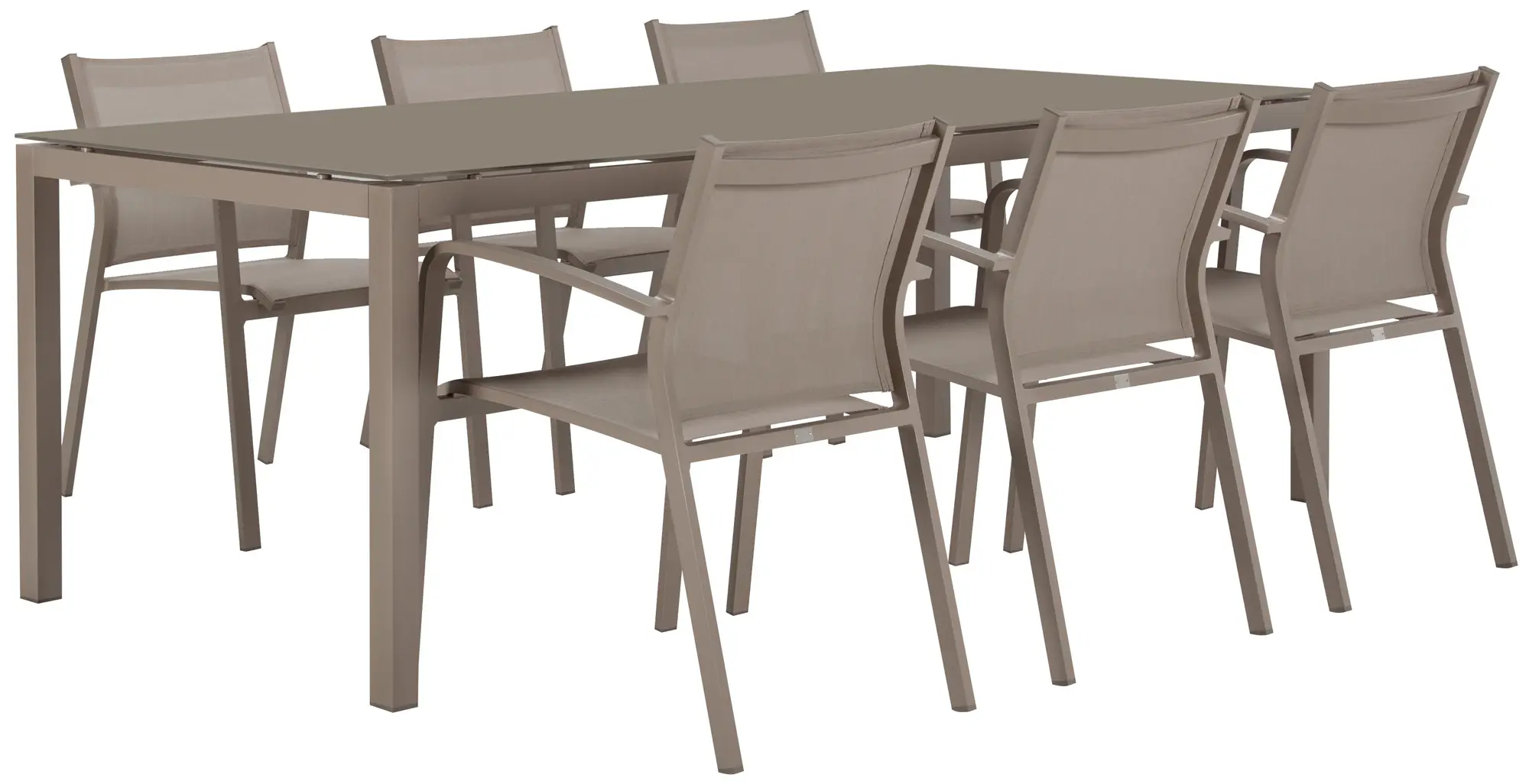Lisbon Khaki 86" Rectangular Table & 4 Chairs Lisbon Khaki 86" Rectangular Table & 4 Chairs