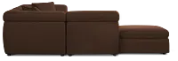 Aria Dark Brown Micro 5pc Bumper Sectional