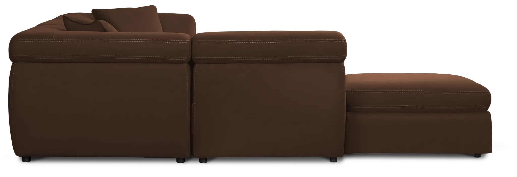 Aria Dark Brown Micro 5pc Bumper Sectional Aria Dark Brown Micro 5pc Bumper Sectional
