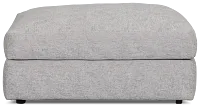 Calista Pewter Fabric Cocktail Ottoman