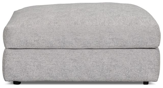 Calista Pewter Fabric Cocktail Ottoman