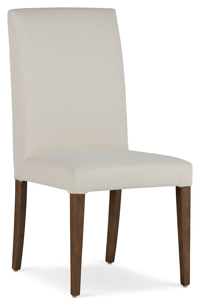 Destination Light Gray Short Slipcover Chair With Medium-tone Leg (1)