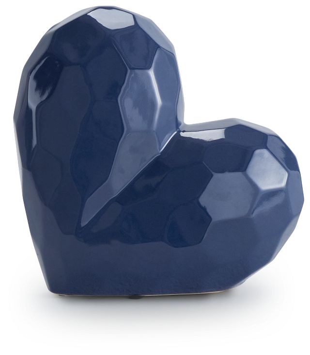 Heart Dark Blue Small Sculpture (1)