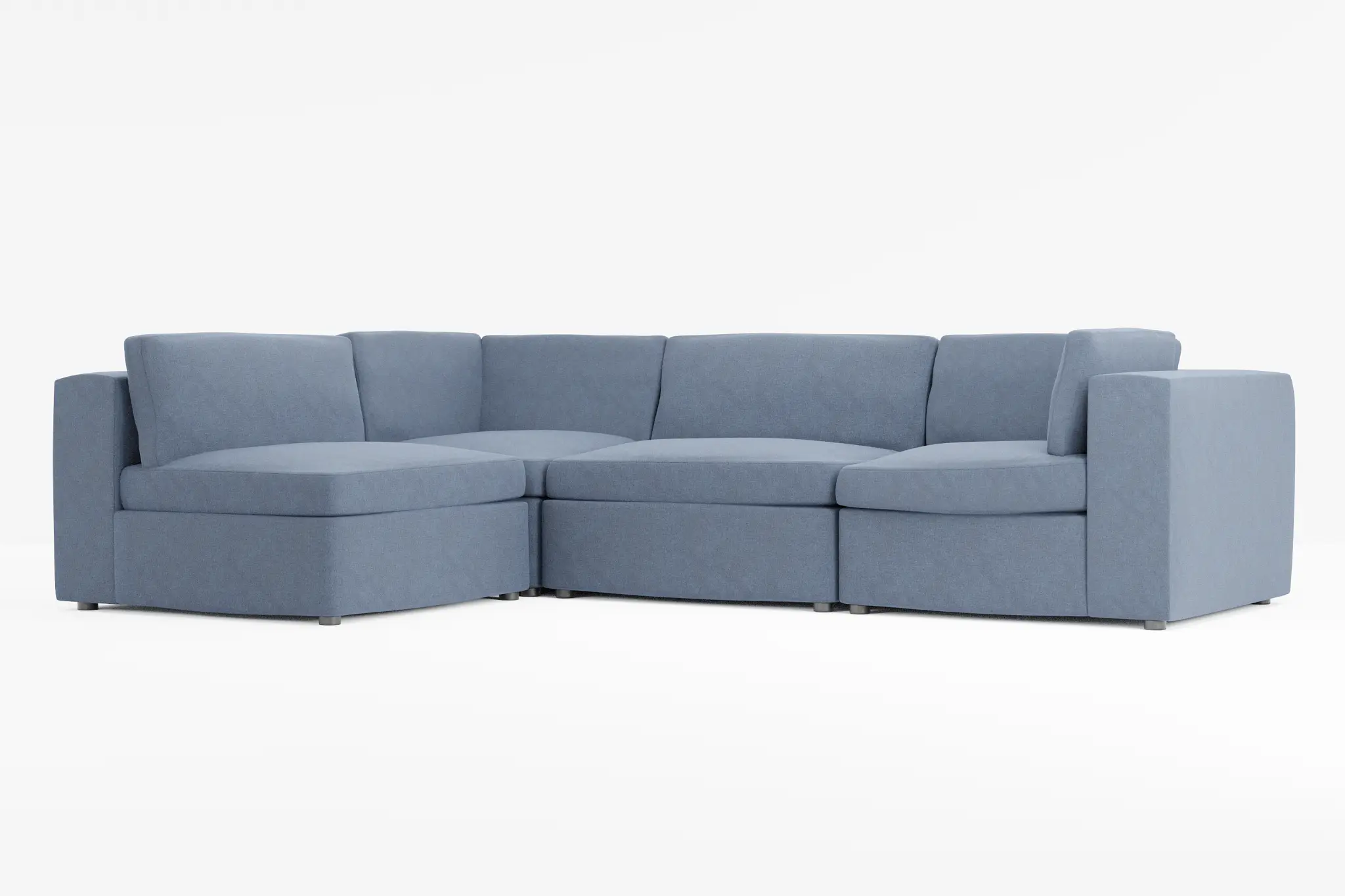 Destin Maguire Blue Fabric 4-piece Modular Sectional Destin Maguire Blue Fabric 4-piece Modular Sectional