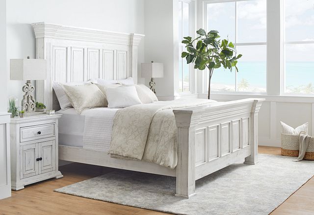 Davenport White Panel Bed