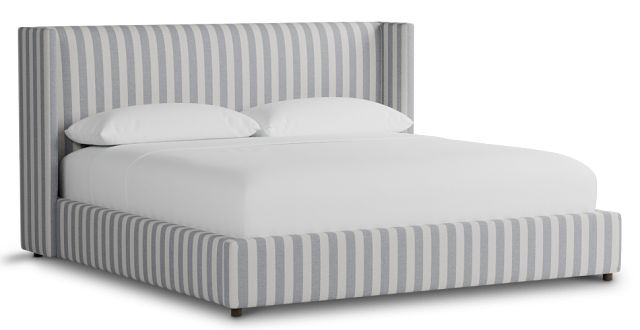 Captiva Sea Lane Dark Blue 48" Upholstered Shelter Bed
