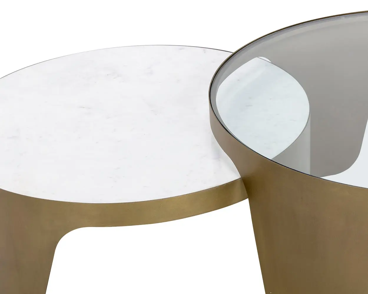 Ariane Gold Set Of 2 Nesting Coffee Table Ariane Gold Set Of 2 Nesting Coffee Table