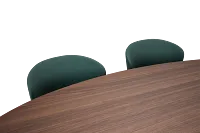 Nomad Mid Tone 78" Oval Table & 4 Dark Green Chairs W/ Mid-tone Legs